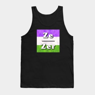 Ze-Zir Pronouns: Genderqueer Tank Top